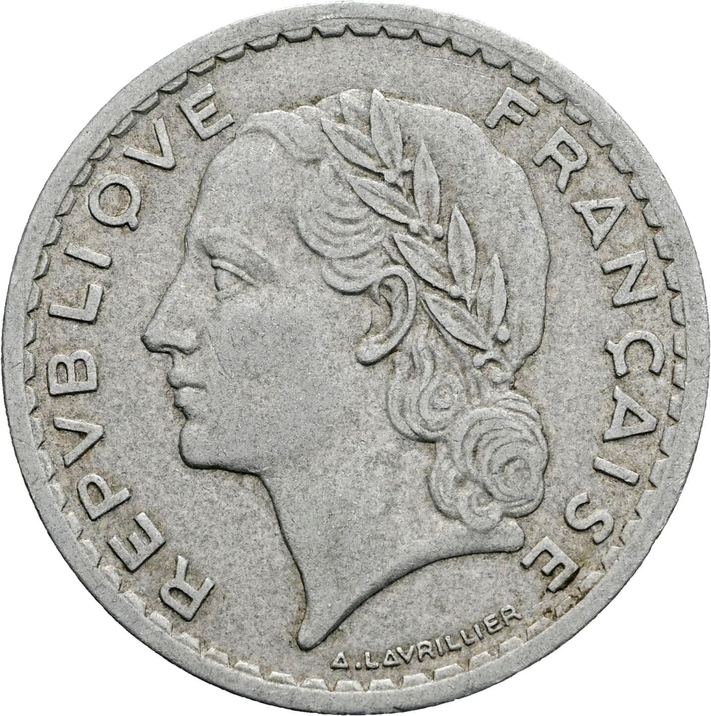 5 Francs 1949 – Vorderseite