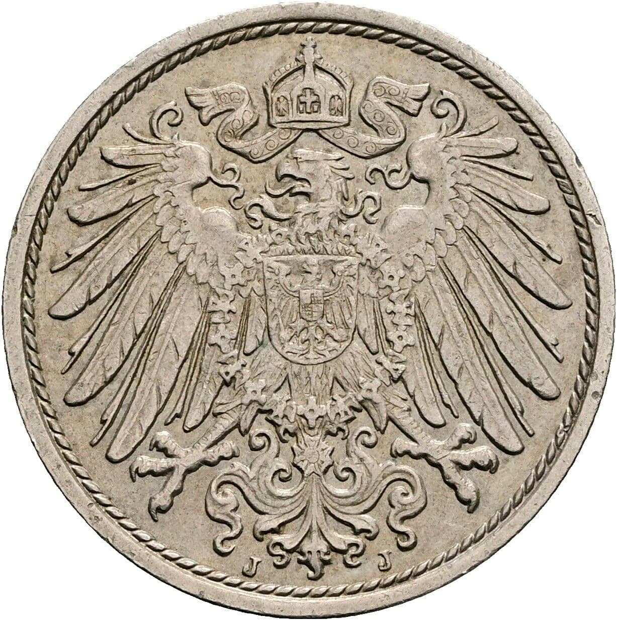 10 Pfennig 1915 J – Rückseite