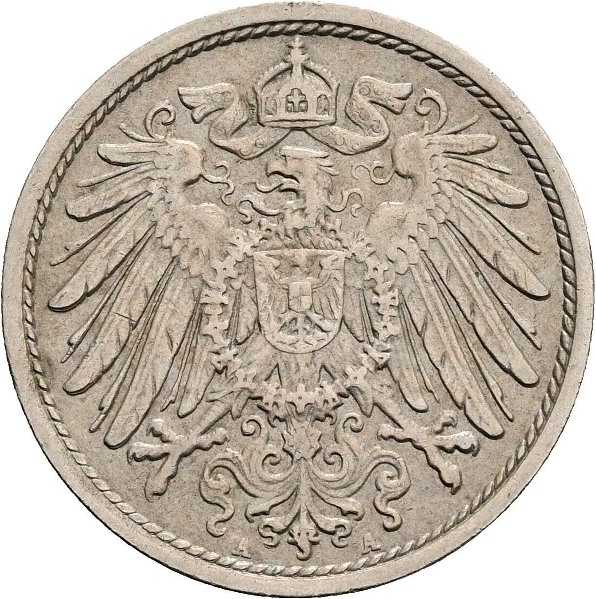 10 Pfennig 1914 A – Rückseite