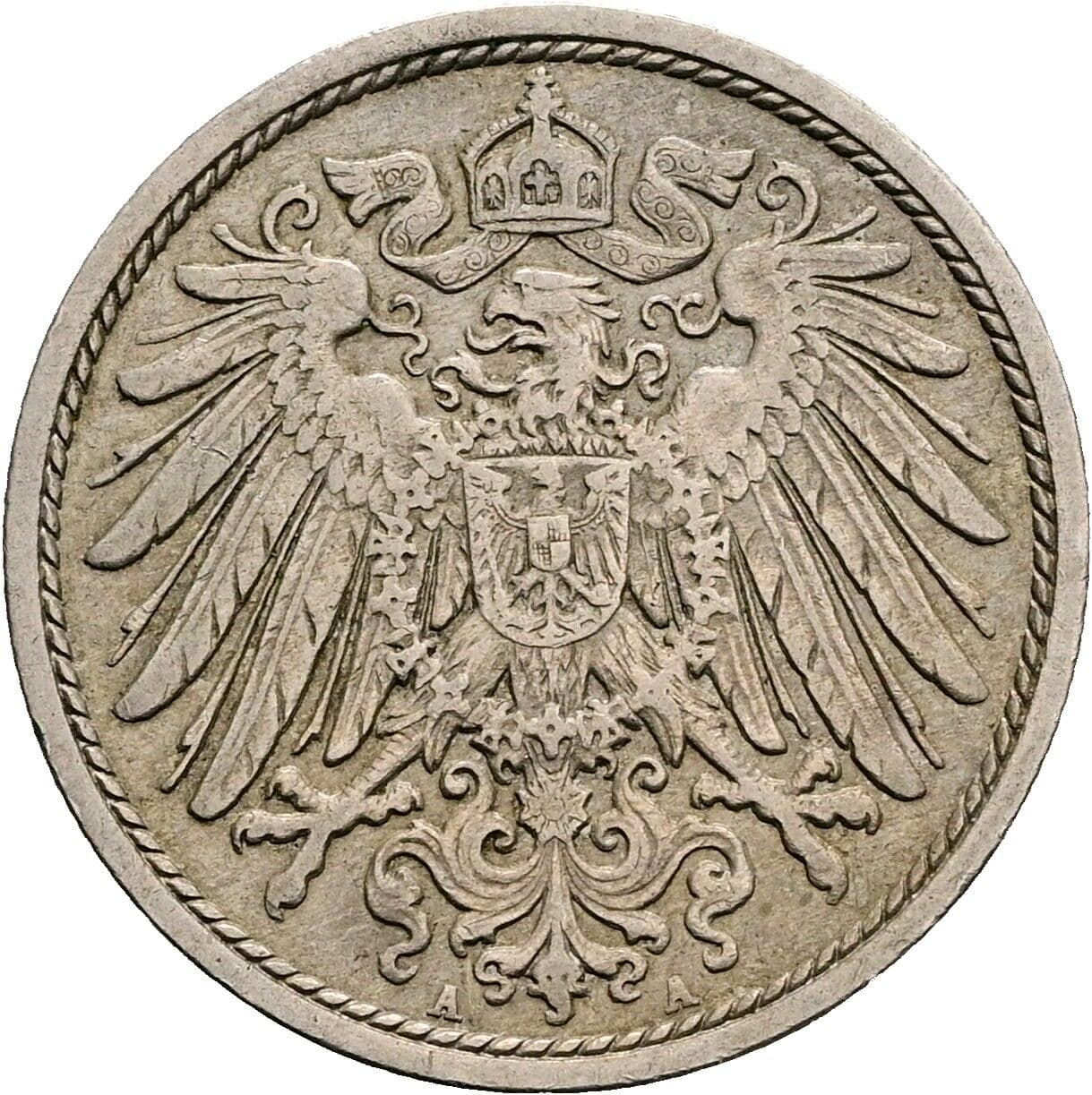 10 Pfennig 1911 A – Rückseite
