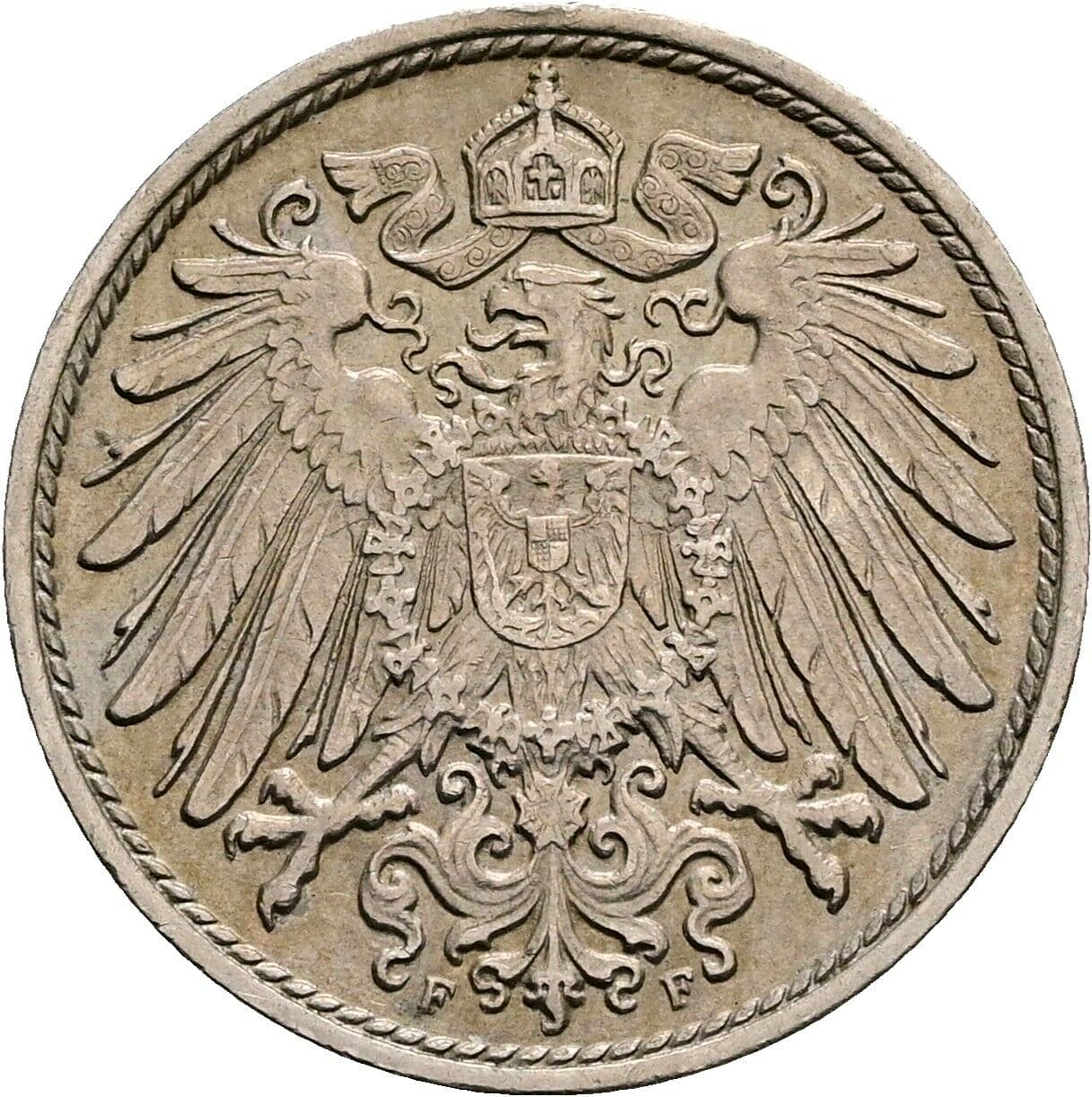 10 Pfennig 1912 F – Rückseite