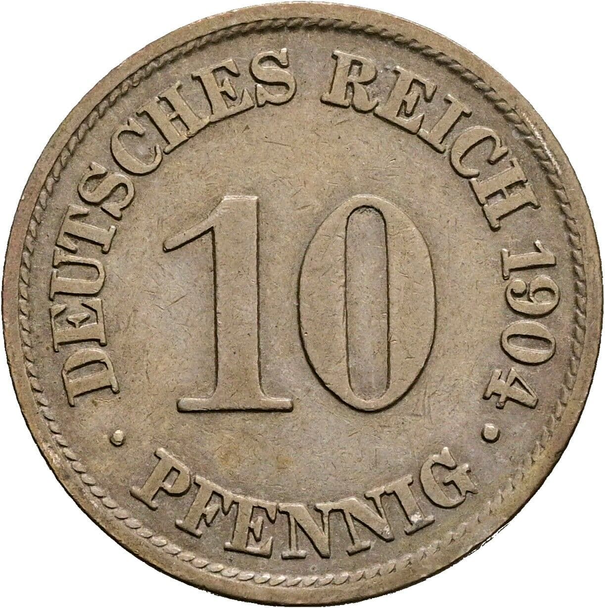 10 Pfennig 1904 A – Vorderseite