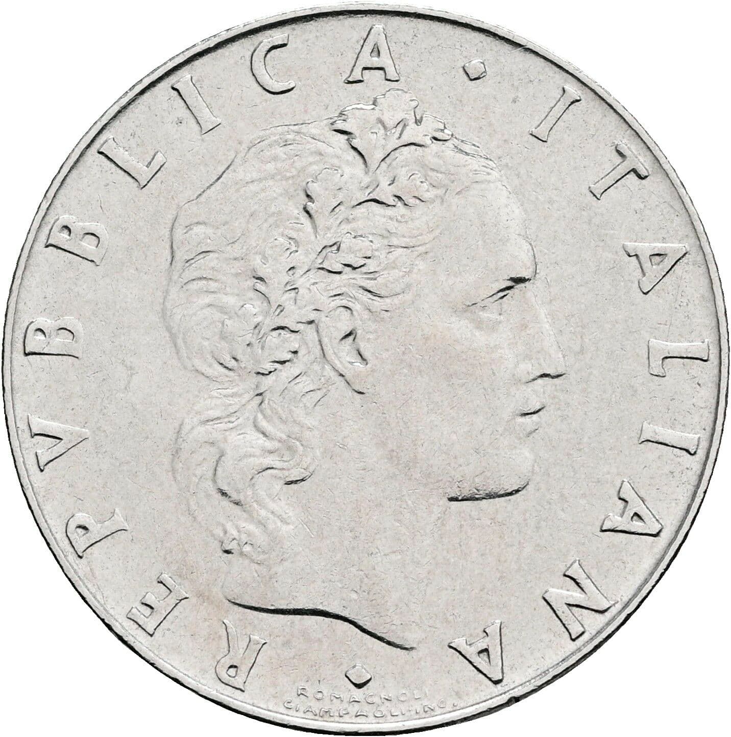 50 Lire 1970 – Vorderseite