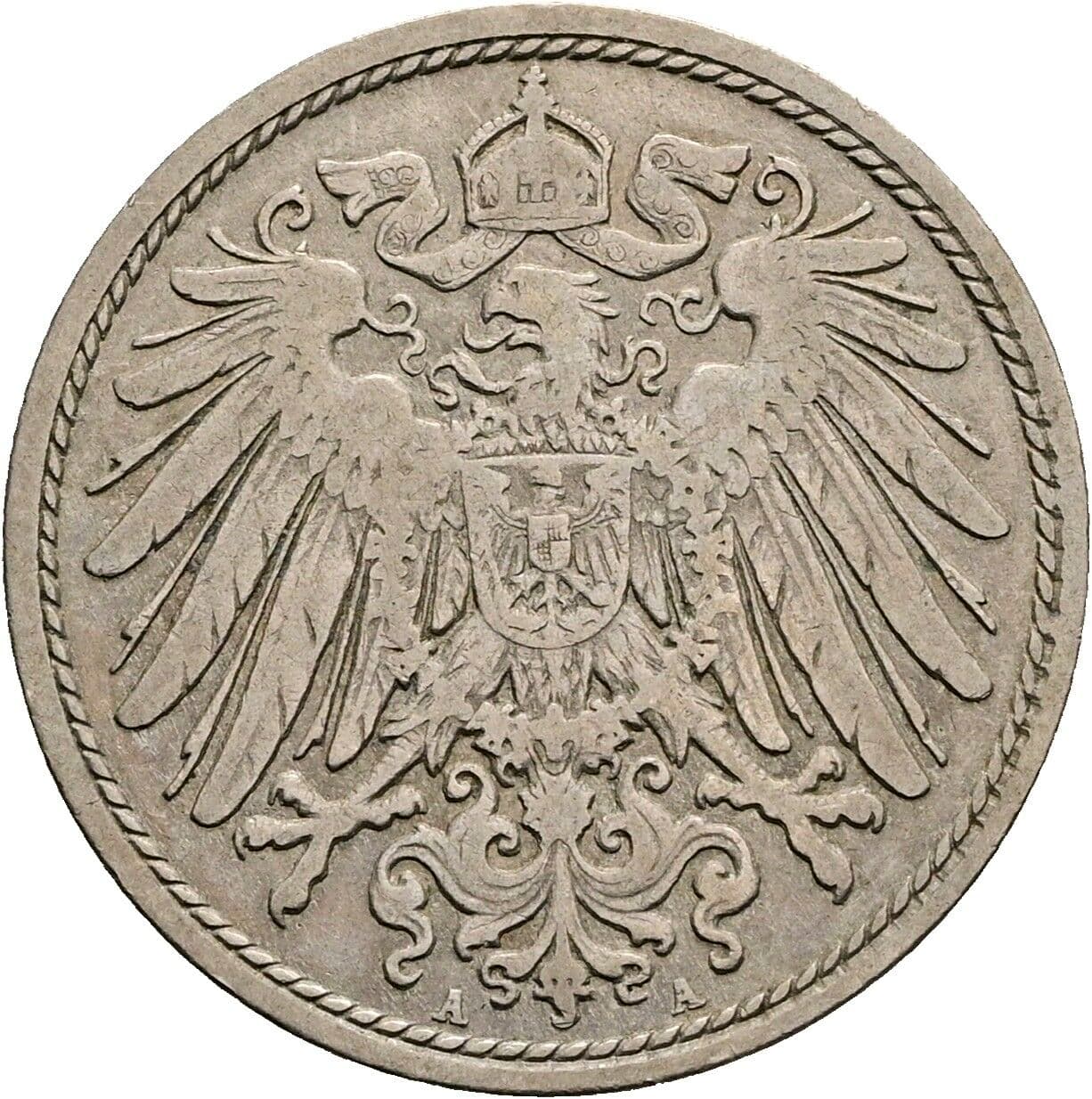 10 Pfennig 1901 A – Rückseite