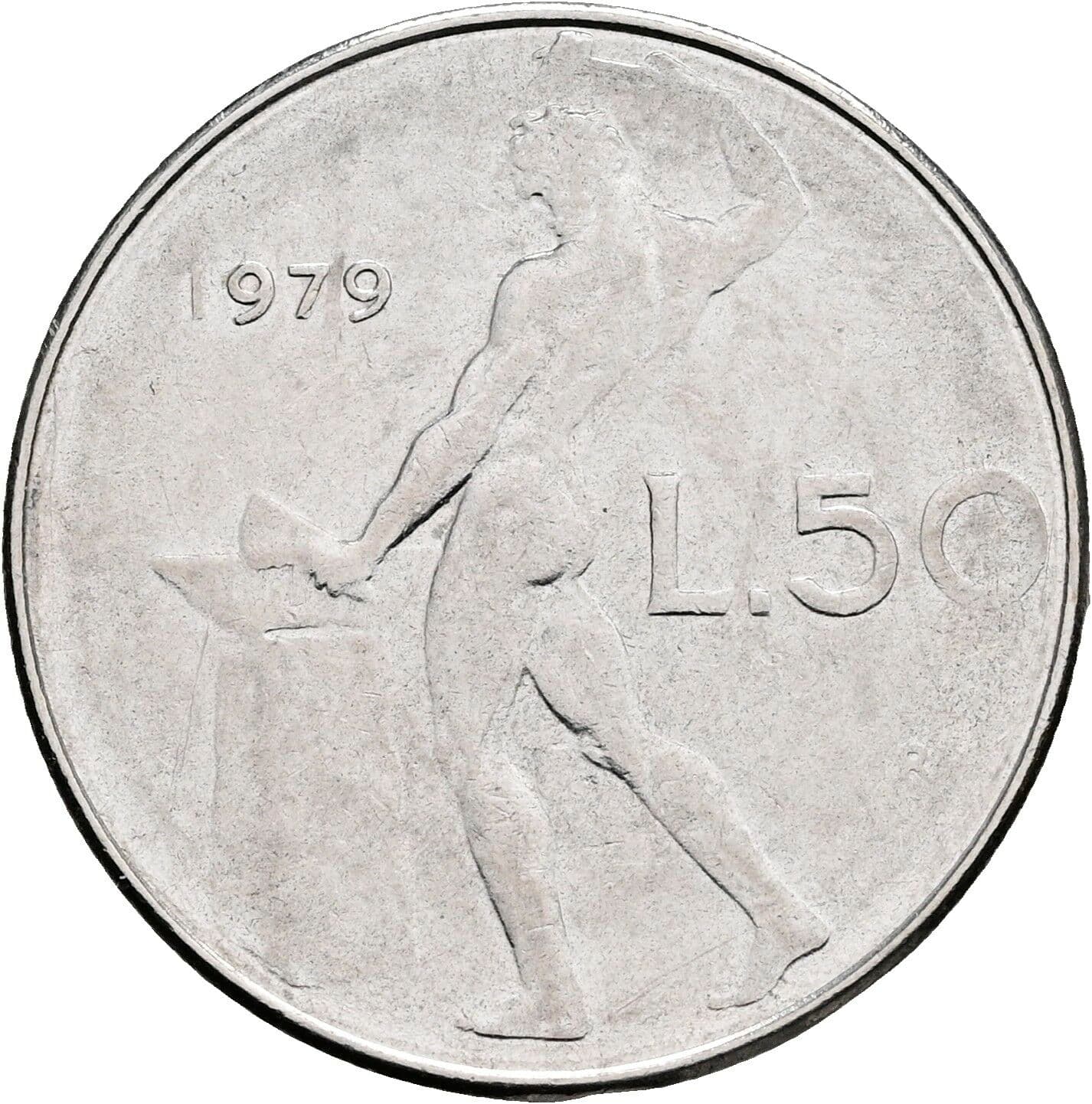50 Lire 1979 – Rückseite