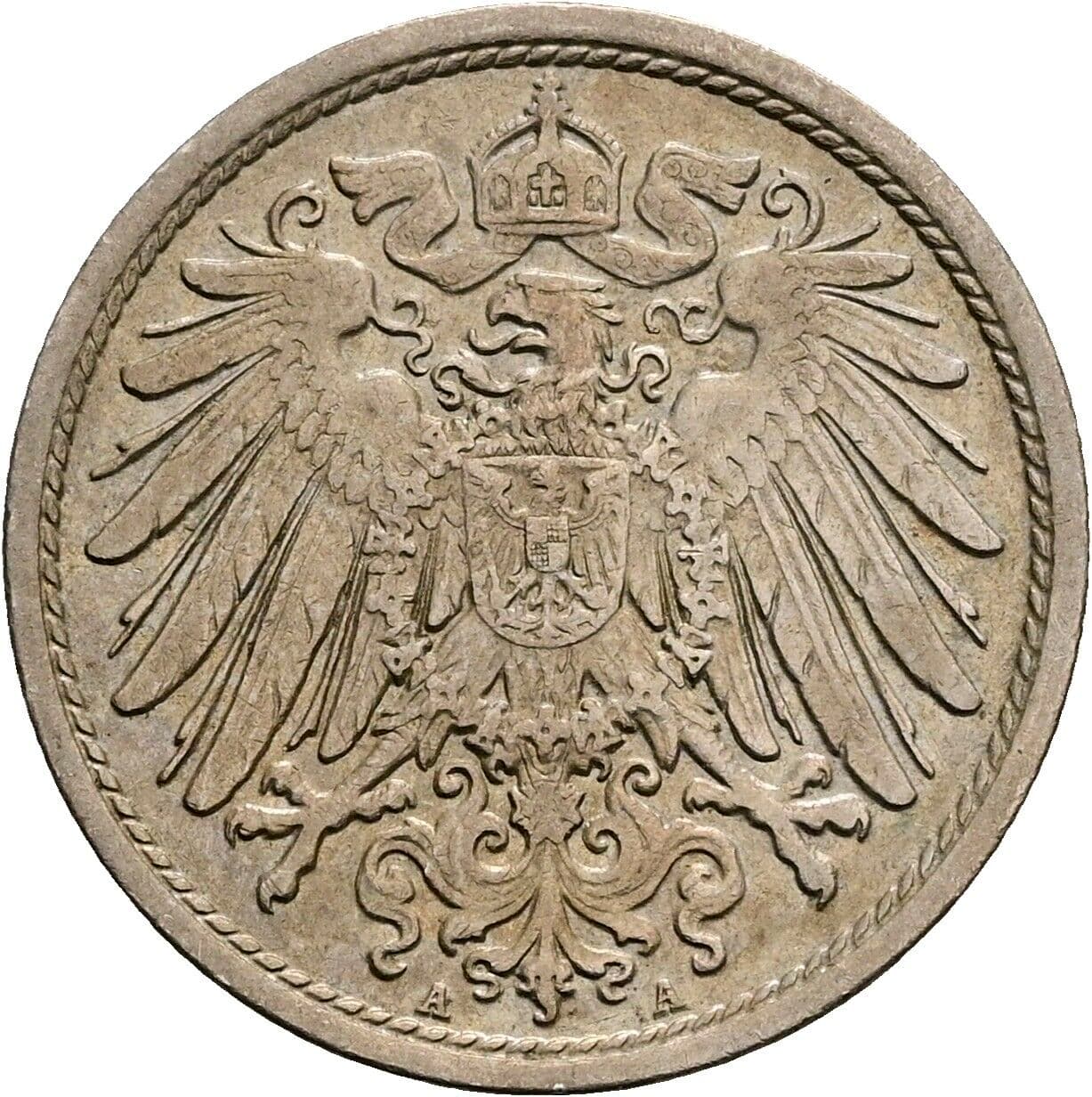 10 Pfennig 1912 A – Rückseite