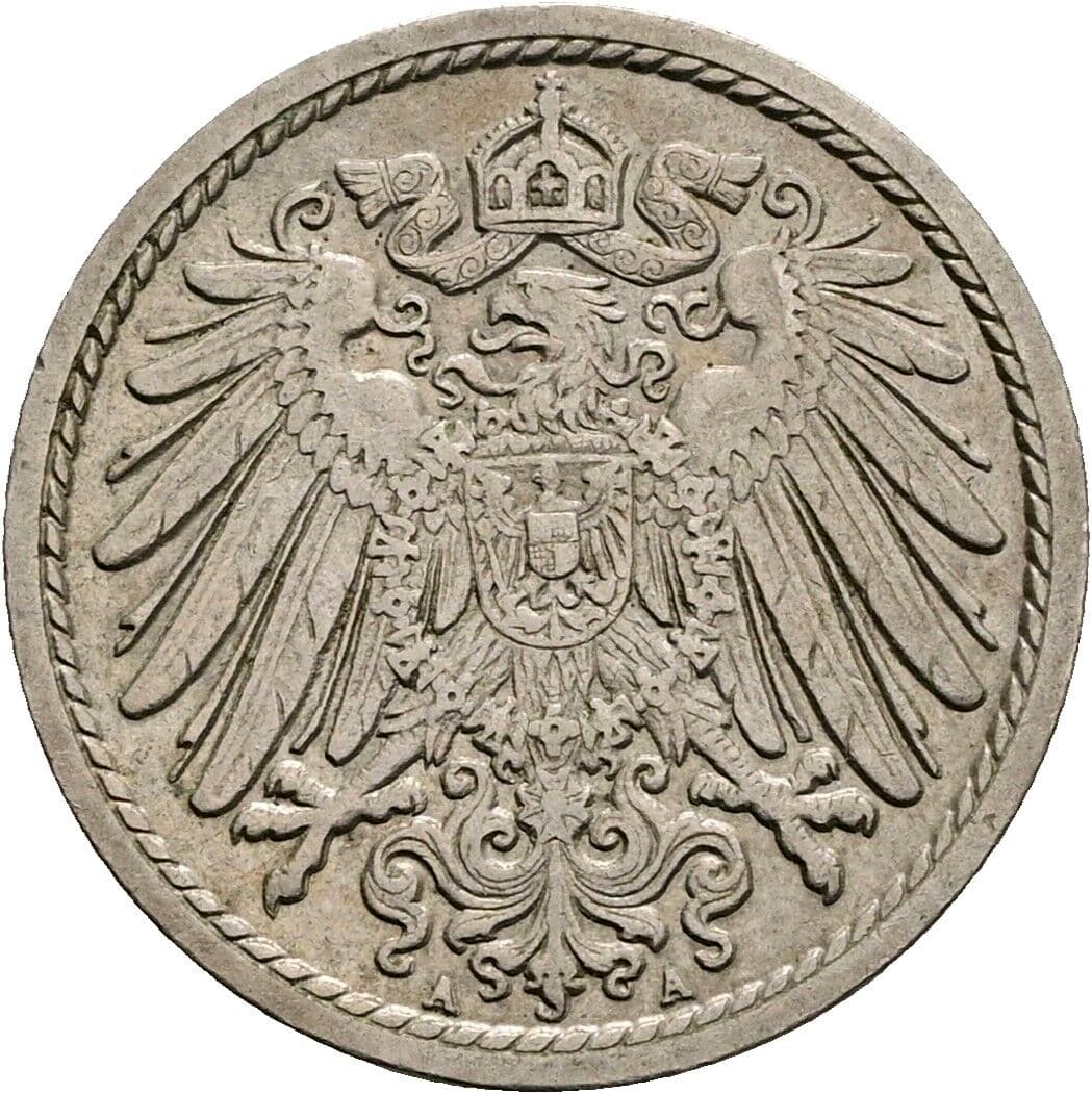 5 Pfennig 1913 A – Rückseite