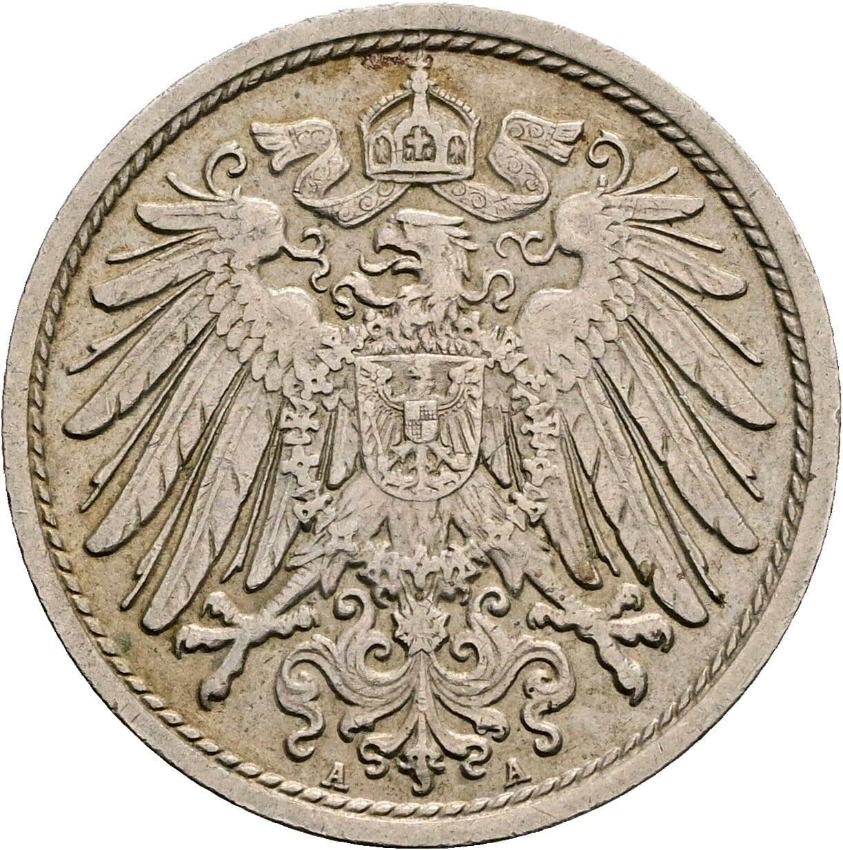 10 Pfennig 1914 A – Rückseite