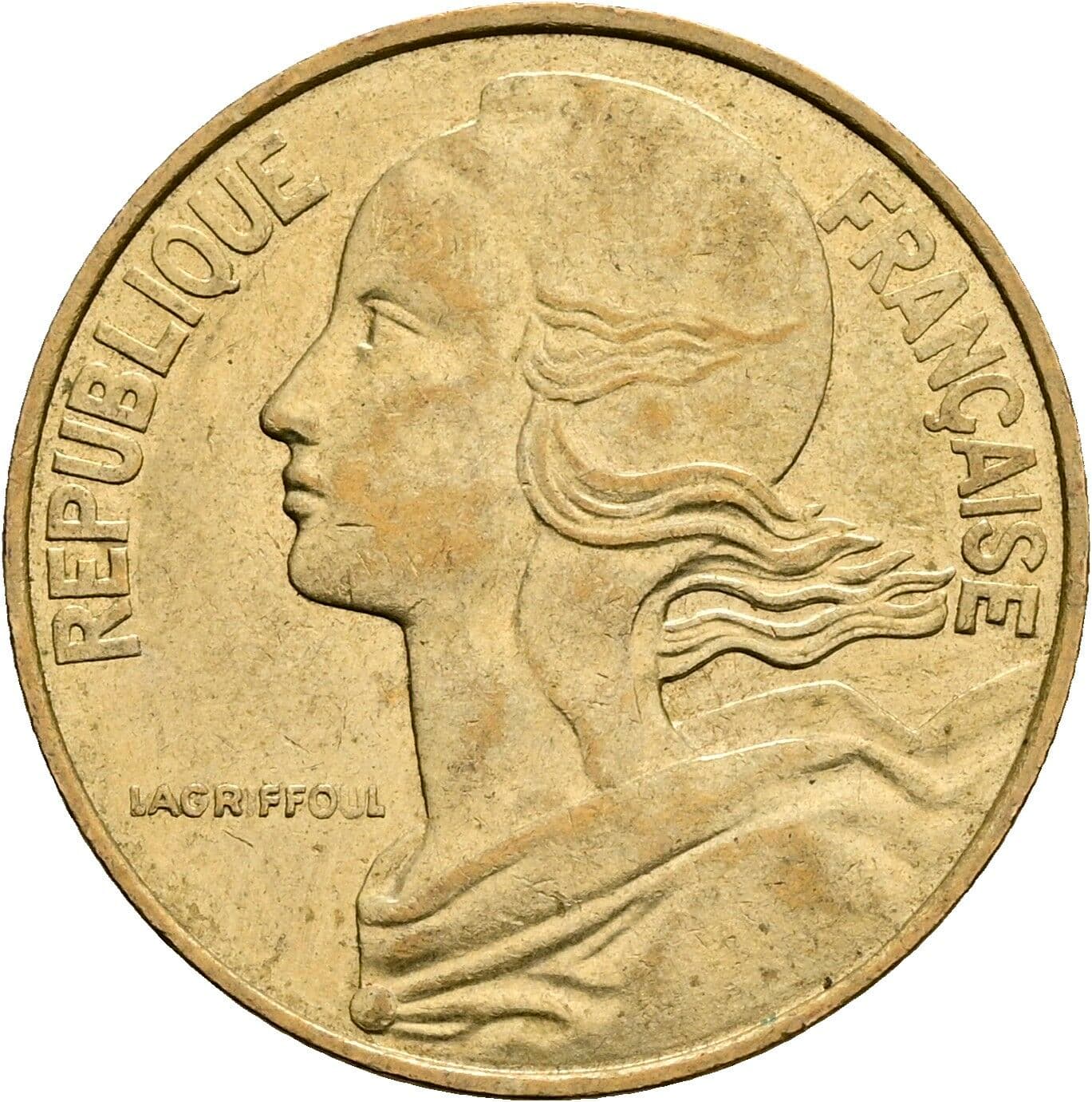 20 Centimes 1983 – Vorderseite