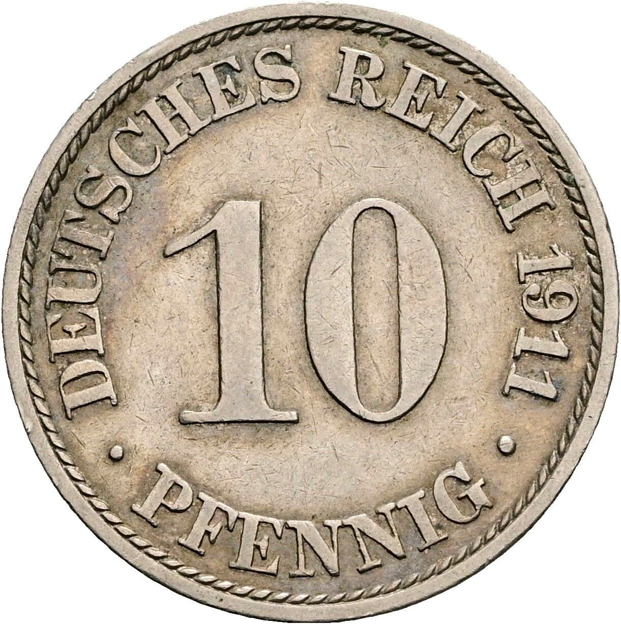 10 Pfennig 1911 A – Vorderseite