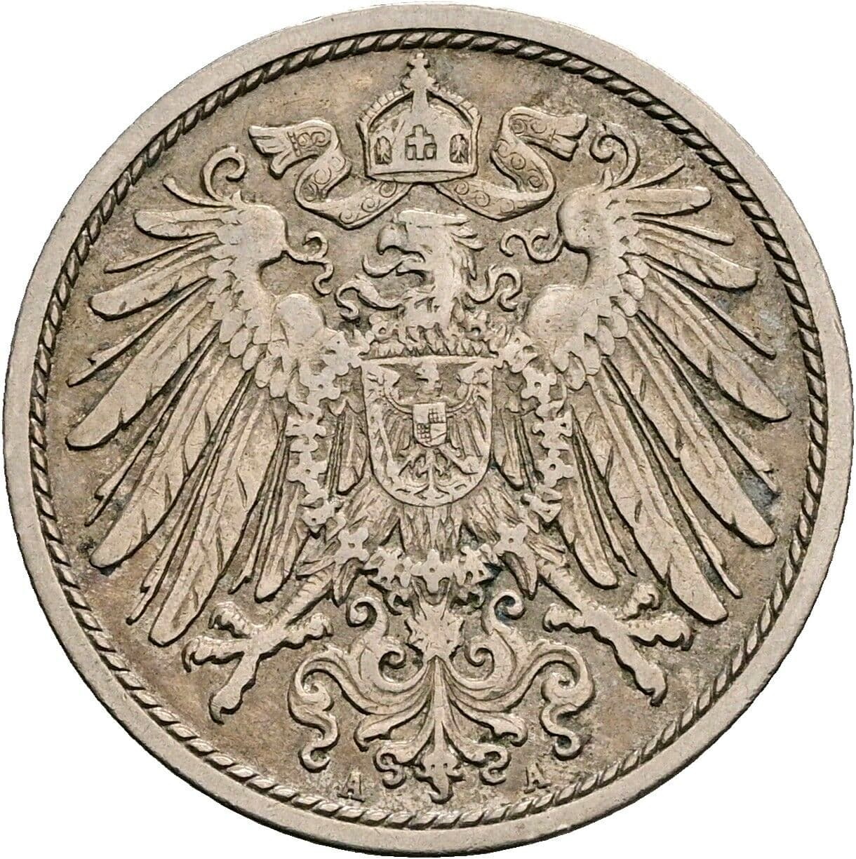 10 Pfennig 1911 A – Rückseite