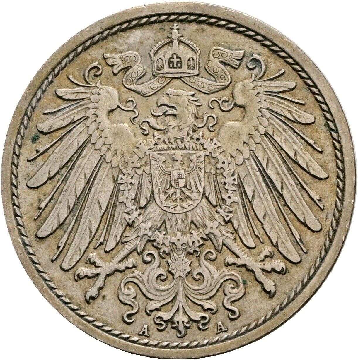 10 Pfennig 1906 A – Rückseite