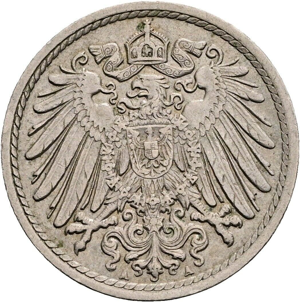 5 Pfennig 1914 A – Rückseite