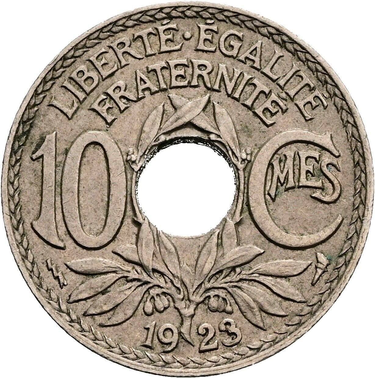 10 Centimes 1923 – Vorderseite