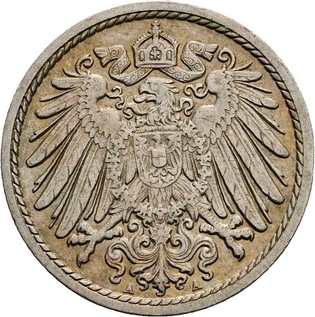 5 Pfennig 1912 A – Rückseite