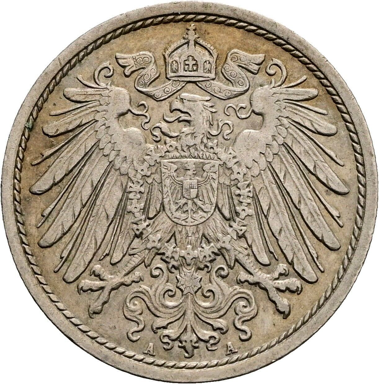 10 Pfennig 1914 A – Rückseite