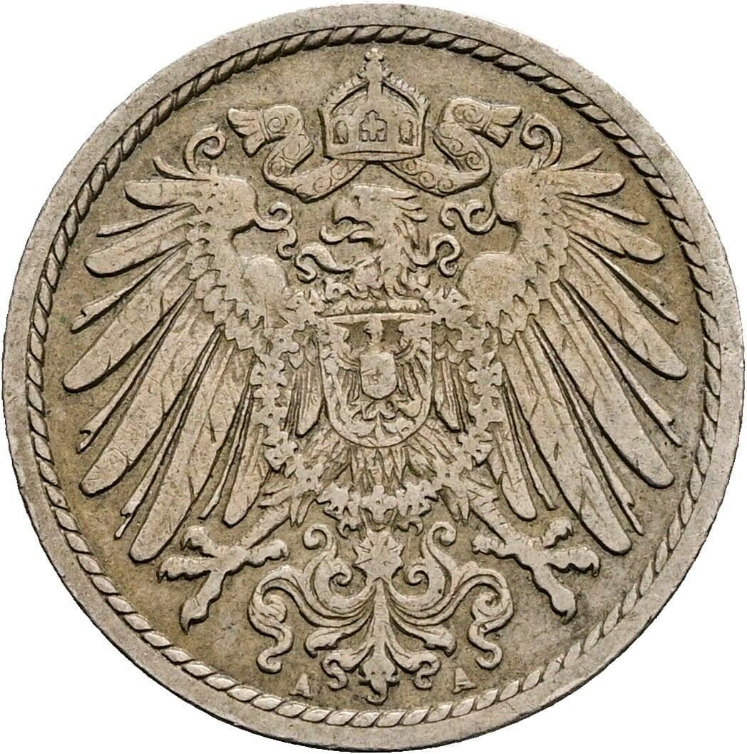 5 Pfennig 1905 A – Rückseite