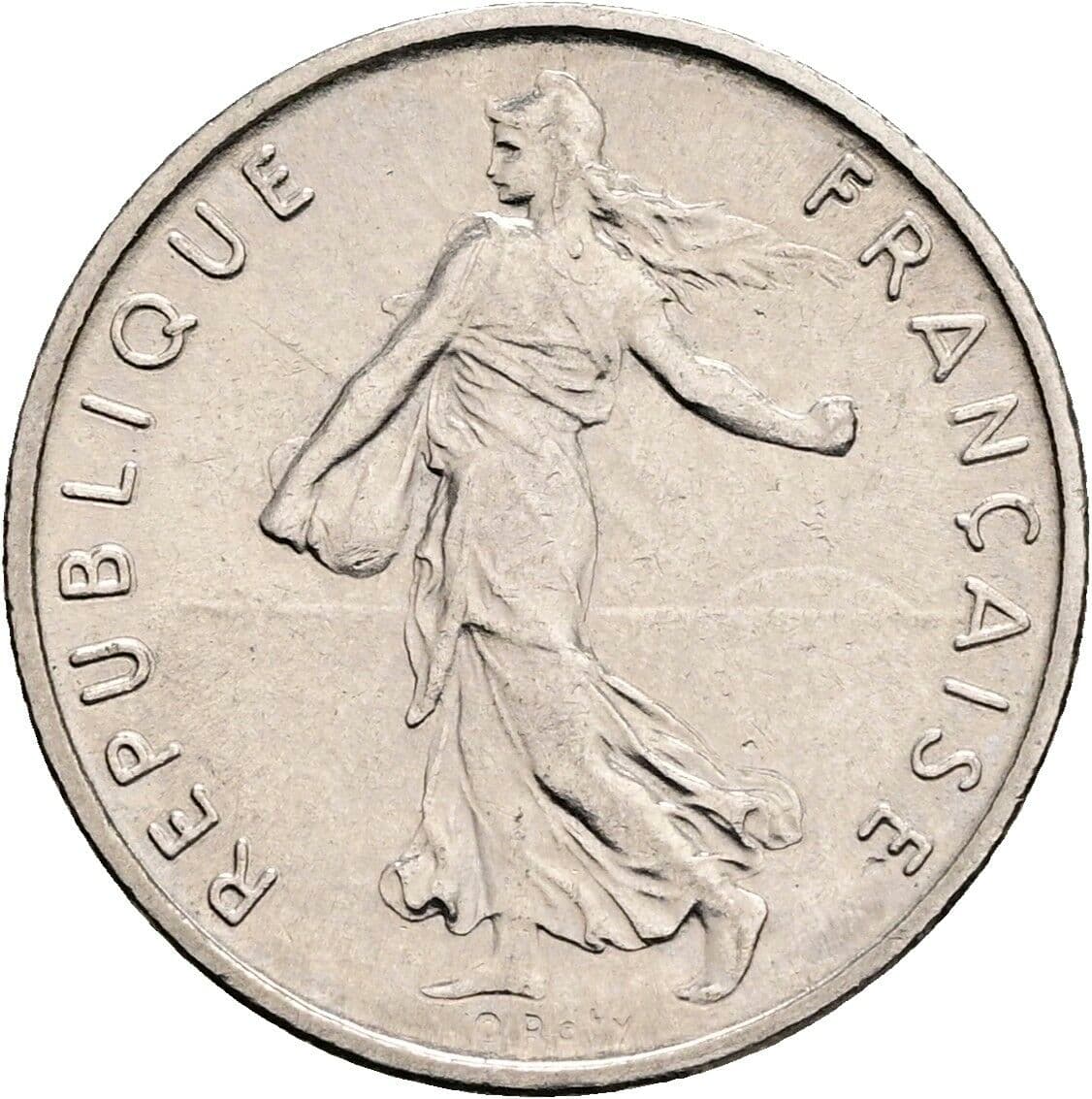 1/2 Franc 1971 – Vorderseite
