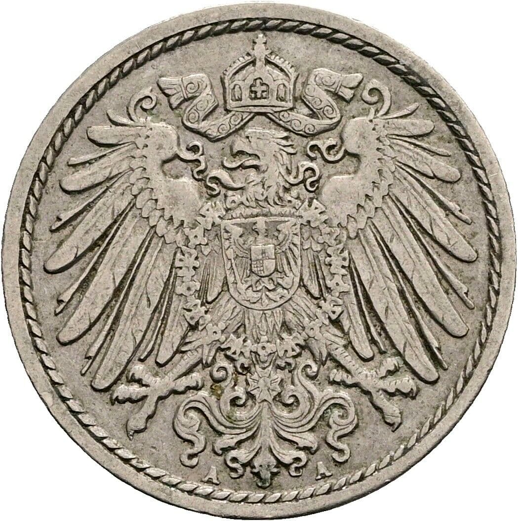 5 Pfennig 1912 A – Rückseite