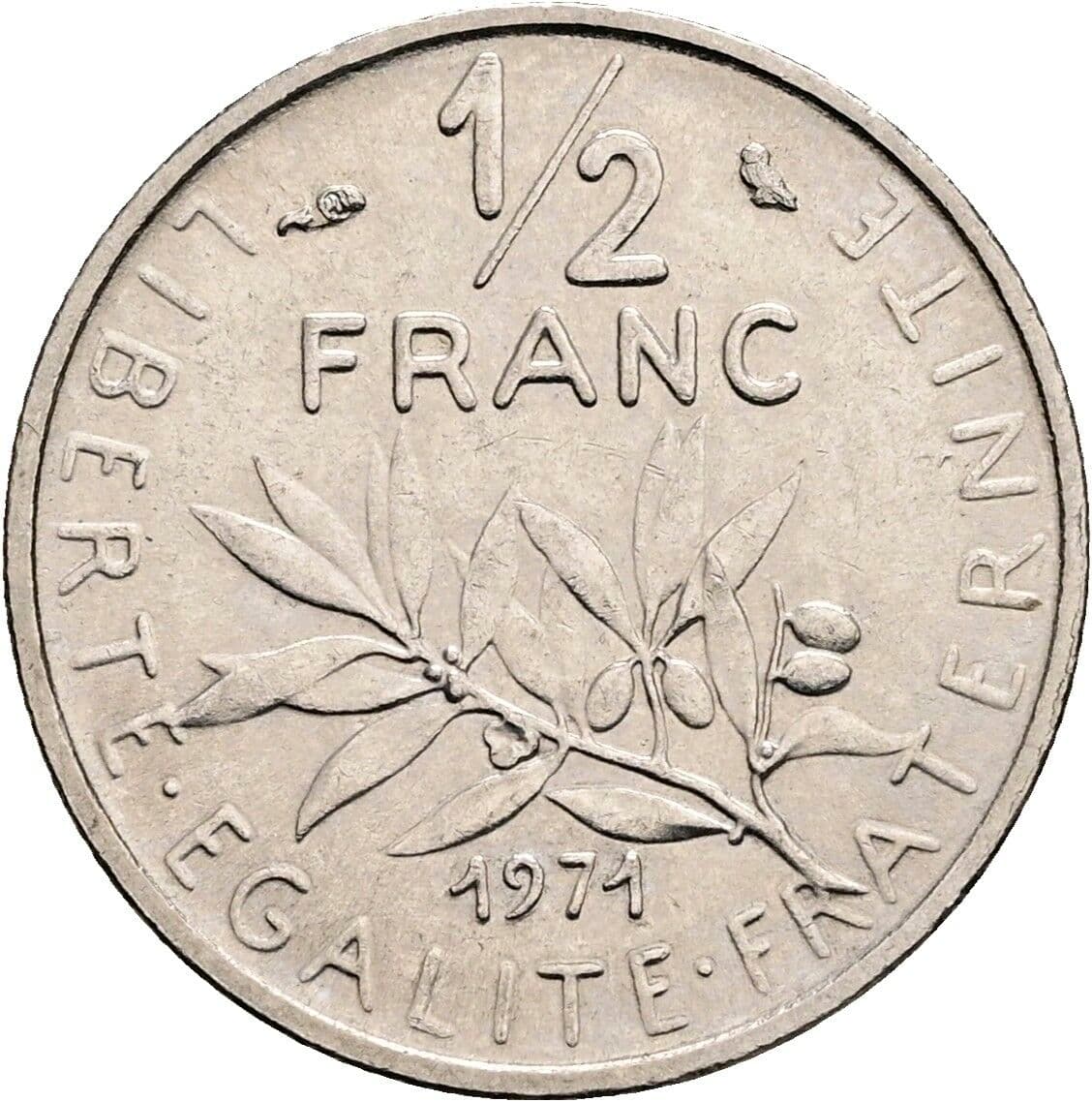 1/2 Franc 1971 – Rückseite