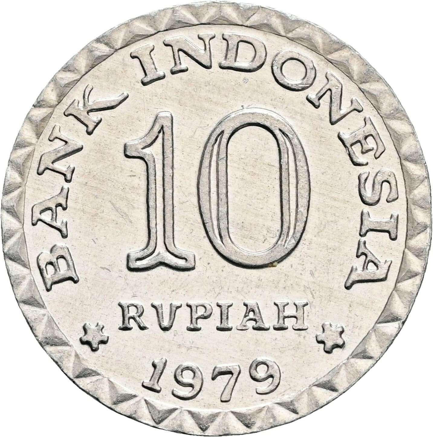 10 Rupiah 1979 – Vorderseite