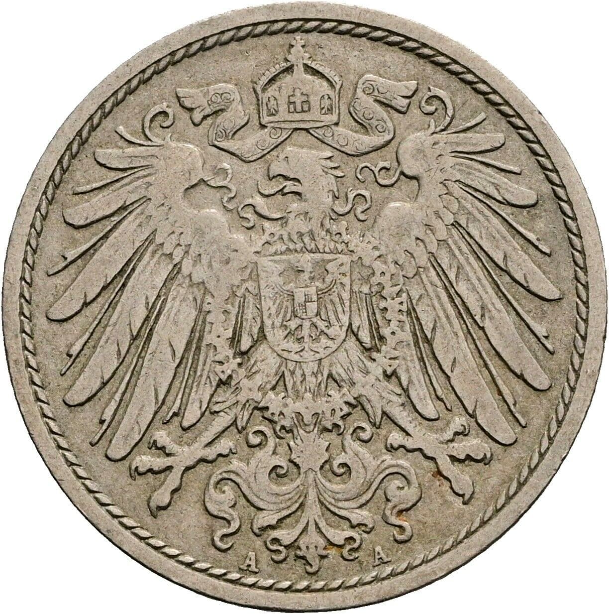 10 Pfennig 1902 A – Rückseite