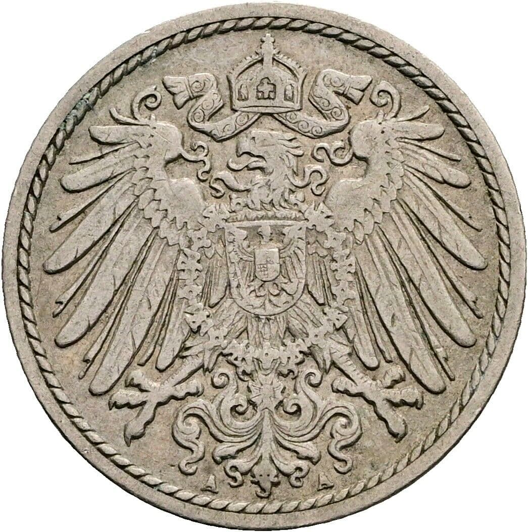 5 Pfennig 1911 A – Rückseite