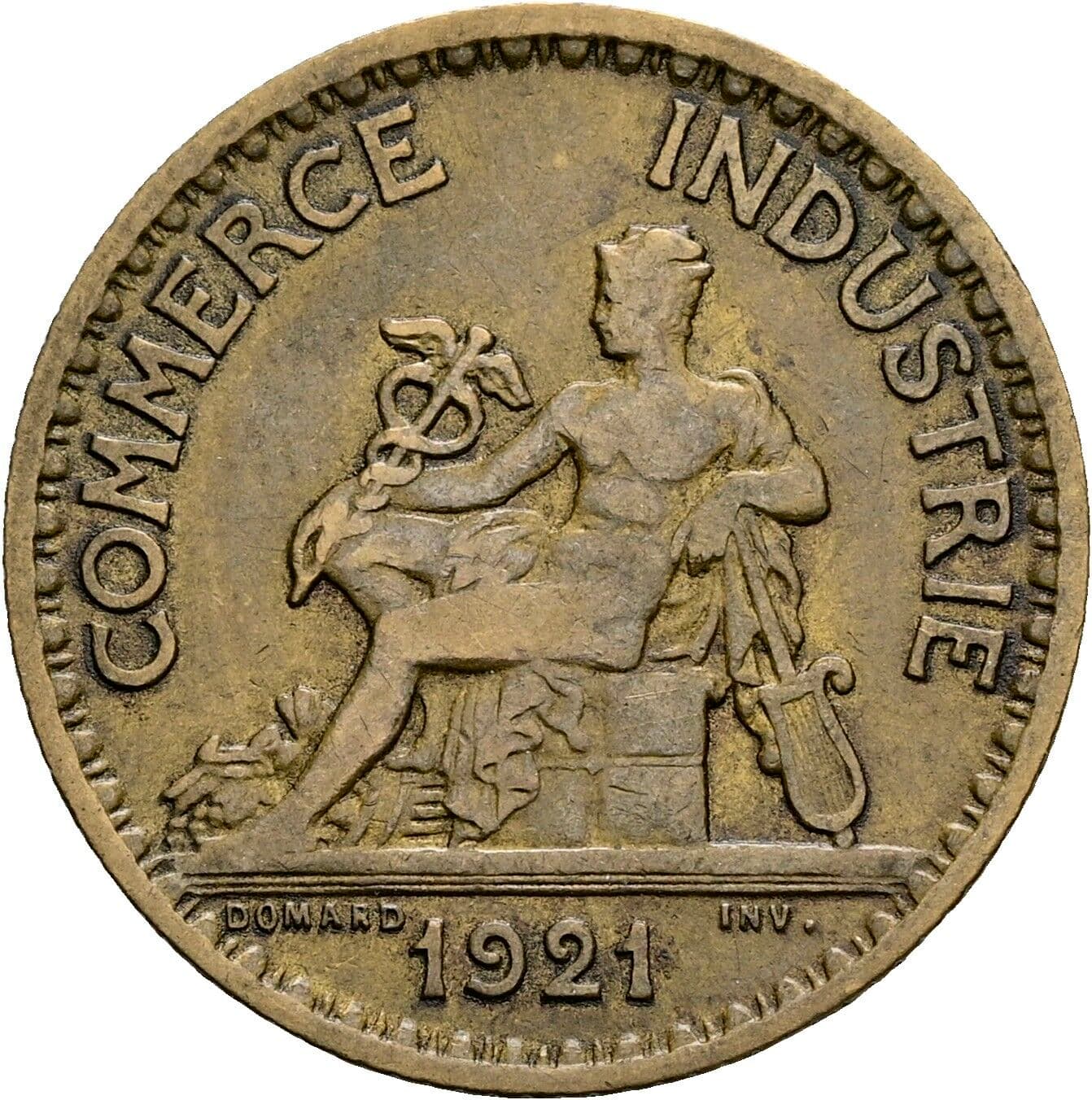 1 Franc 1921 – Rückseite