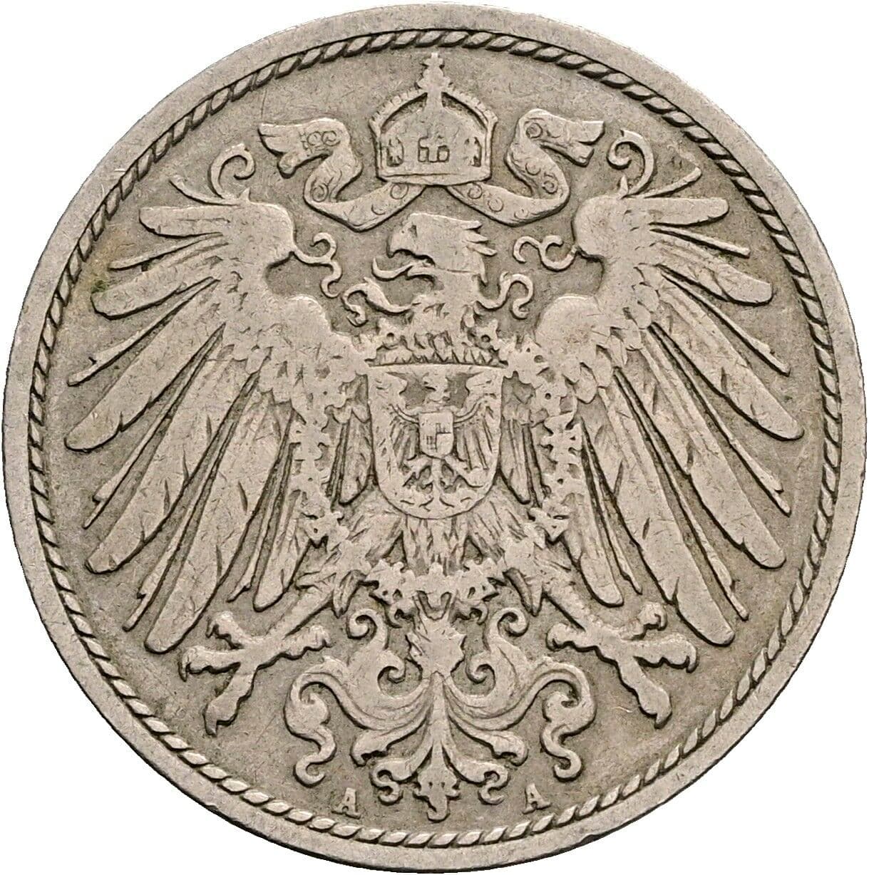 10 Pfennig 1902 A – Rückseite