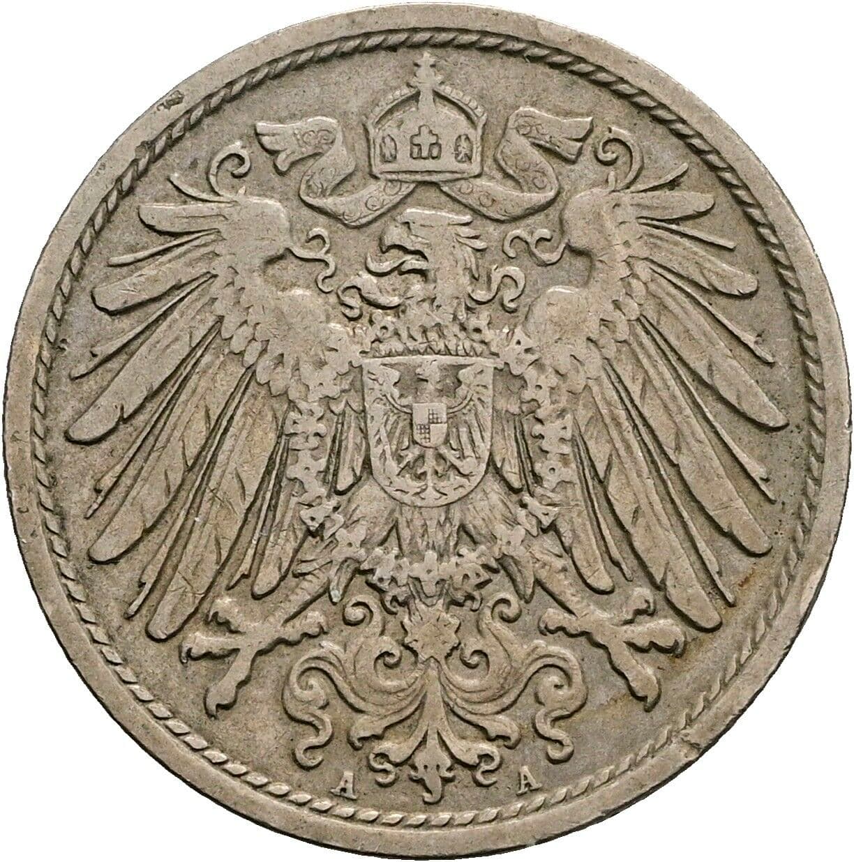 10 Pfennig 1911 A – Rückseite