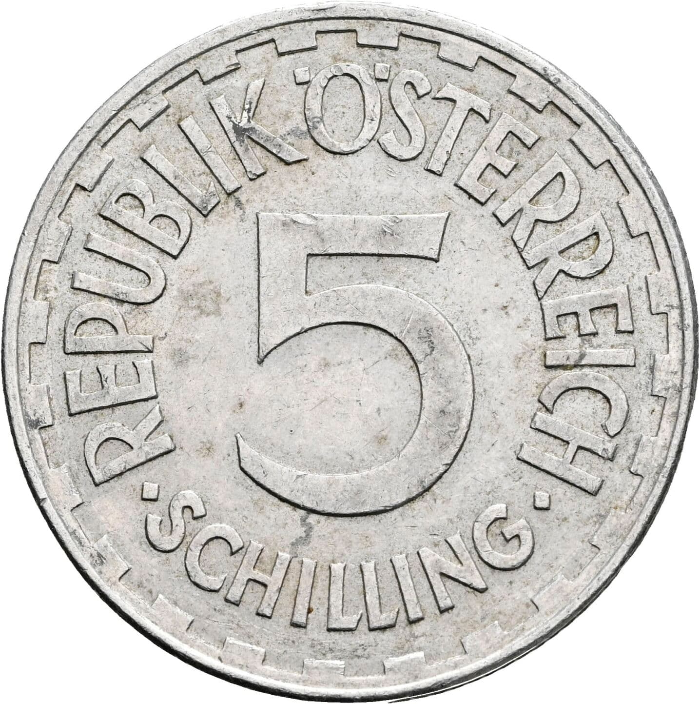 5 Schilling 1952 – Vorderseite