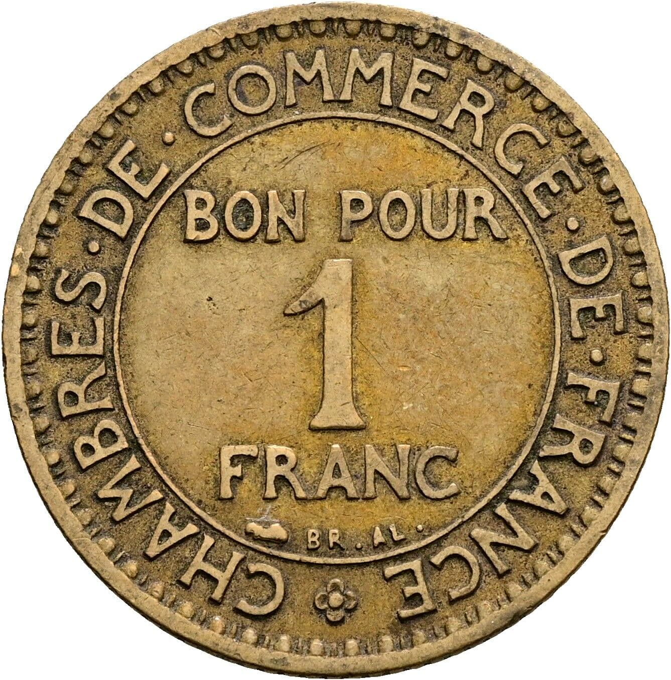 1 Franc 1921 – Vorderseite