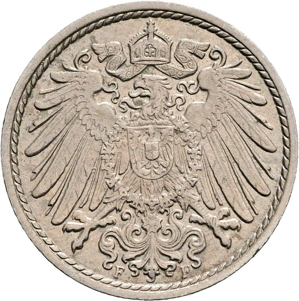5 Pfennig 1914 F – Rückseite