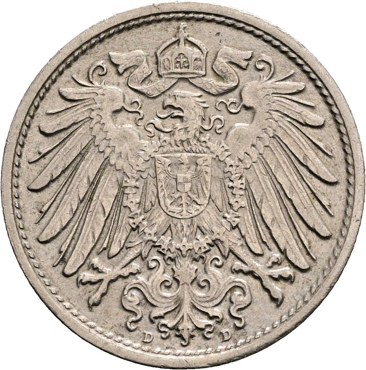 10 Pfennig 1915 D – Rückseite