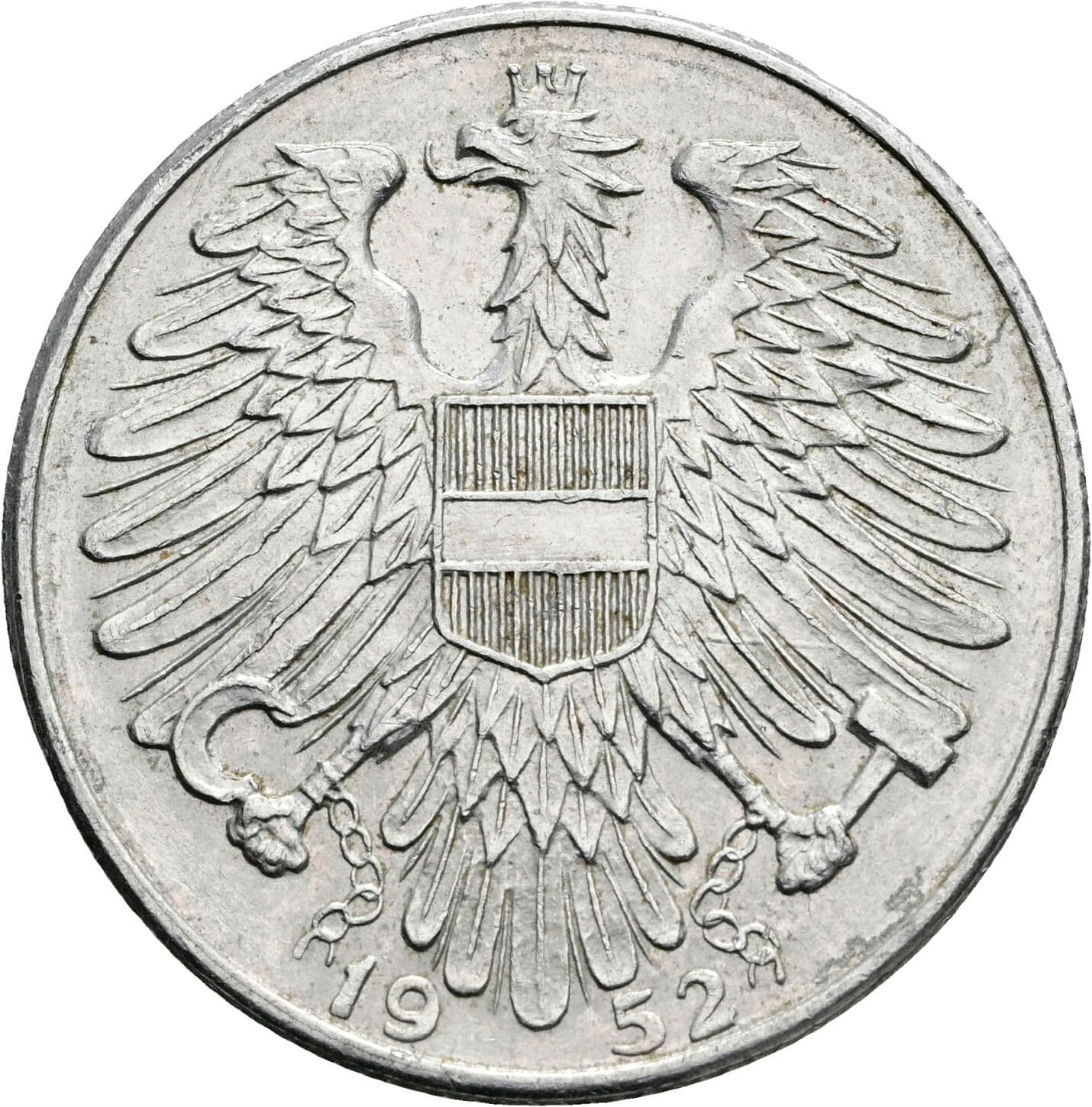 5 Schilling 1952 – Rückseite