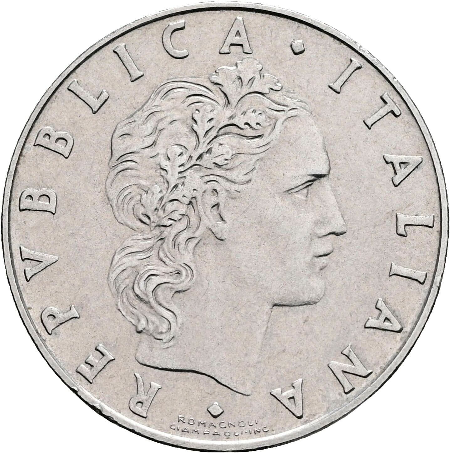 50 Lire 1974 – Vorderseite