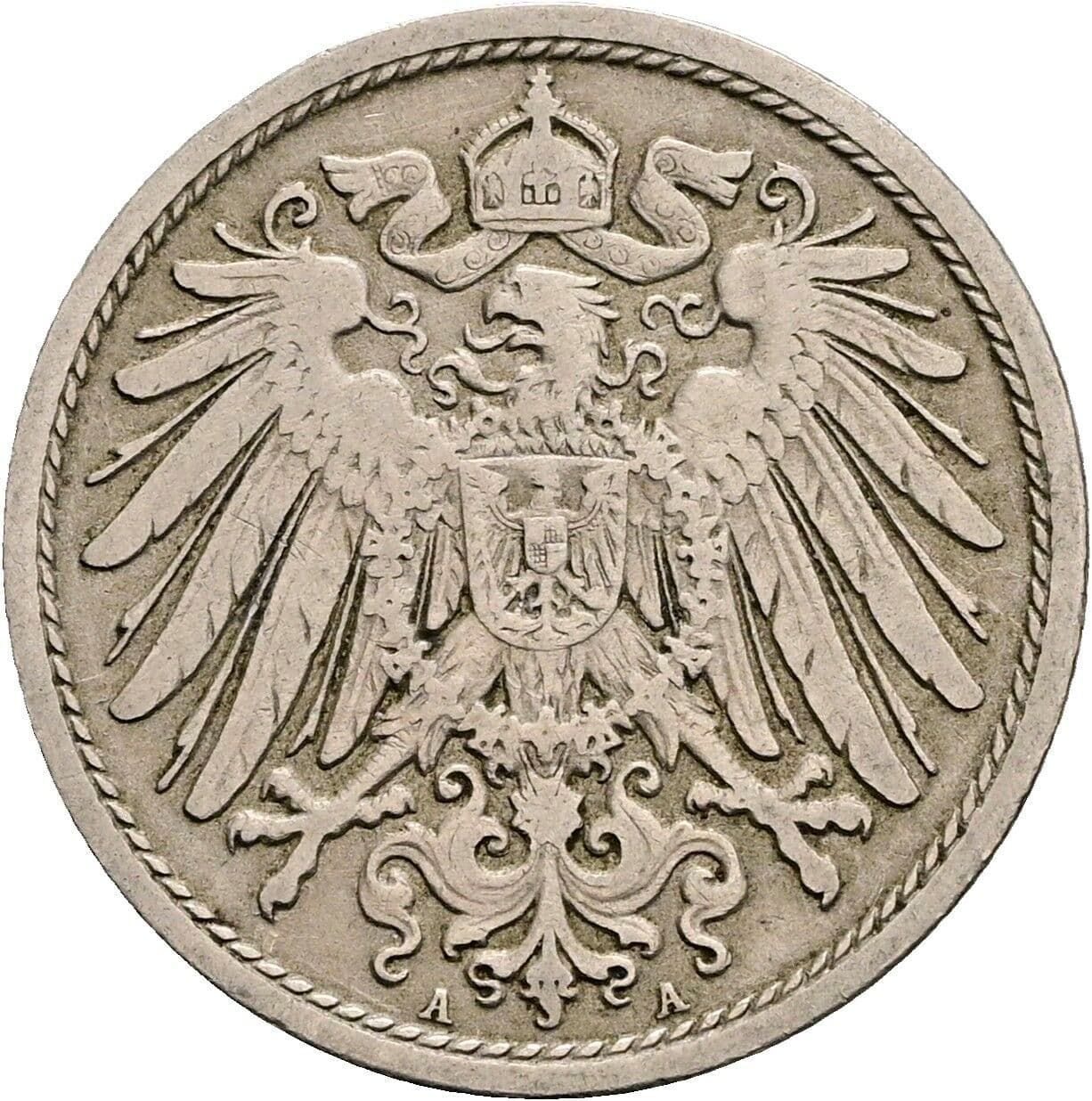 10 Pfennig 1905 A – Rückseite