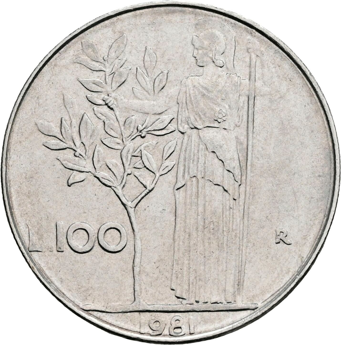 100 Lire 1981 – Rückseite