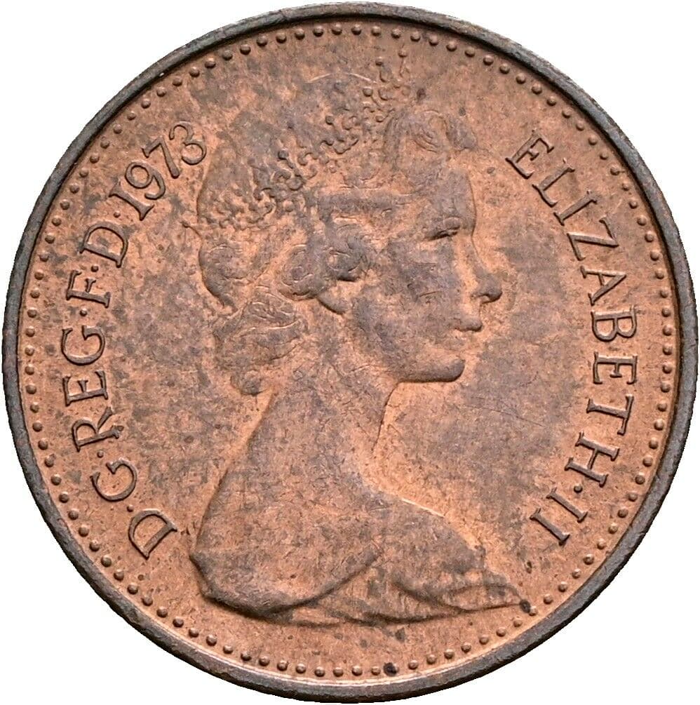 1/2 New Penny 1973 – Vorderseite