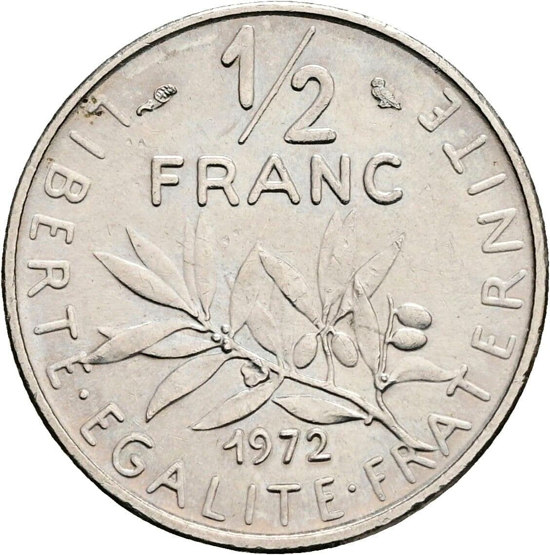 1/2 Franc 1972 – Rückseite