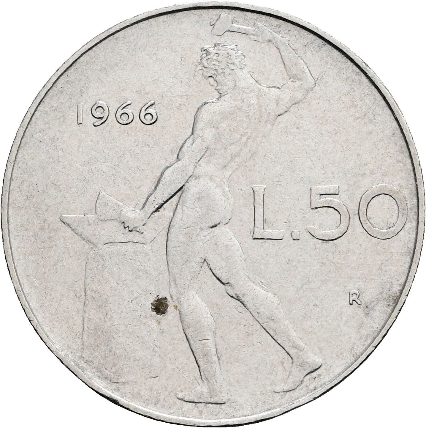 50 Lire 1966 – Rückseite