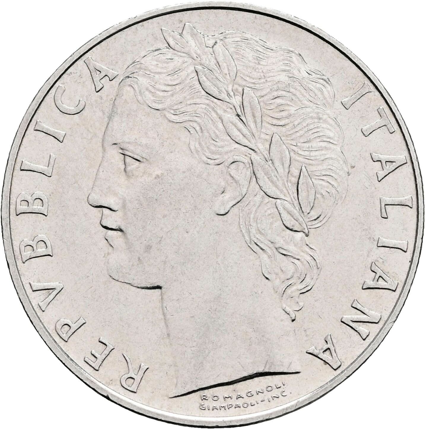 100 Lire 1975 – Vorderseite