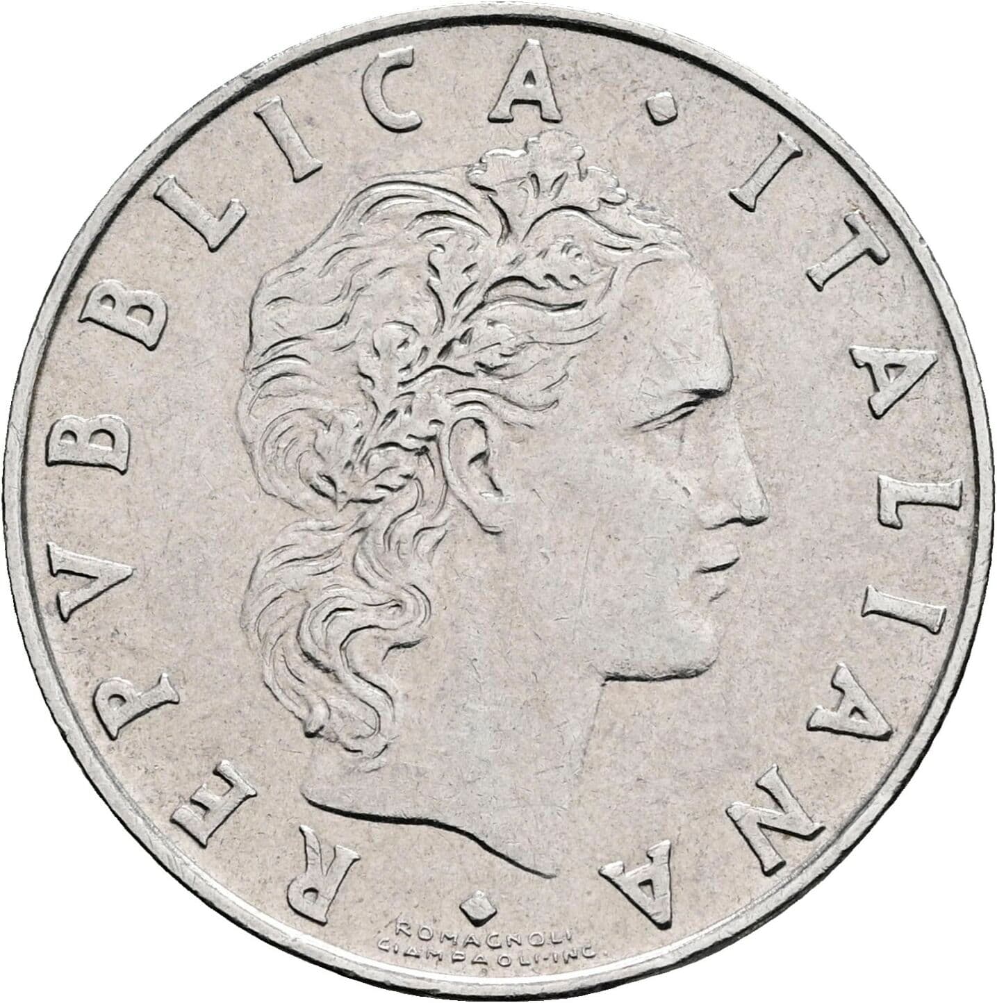 50 Lire 1972 – Vorderseite