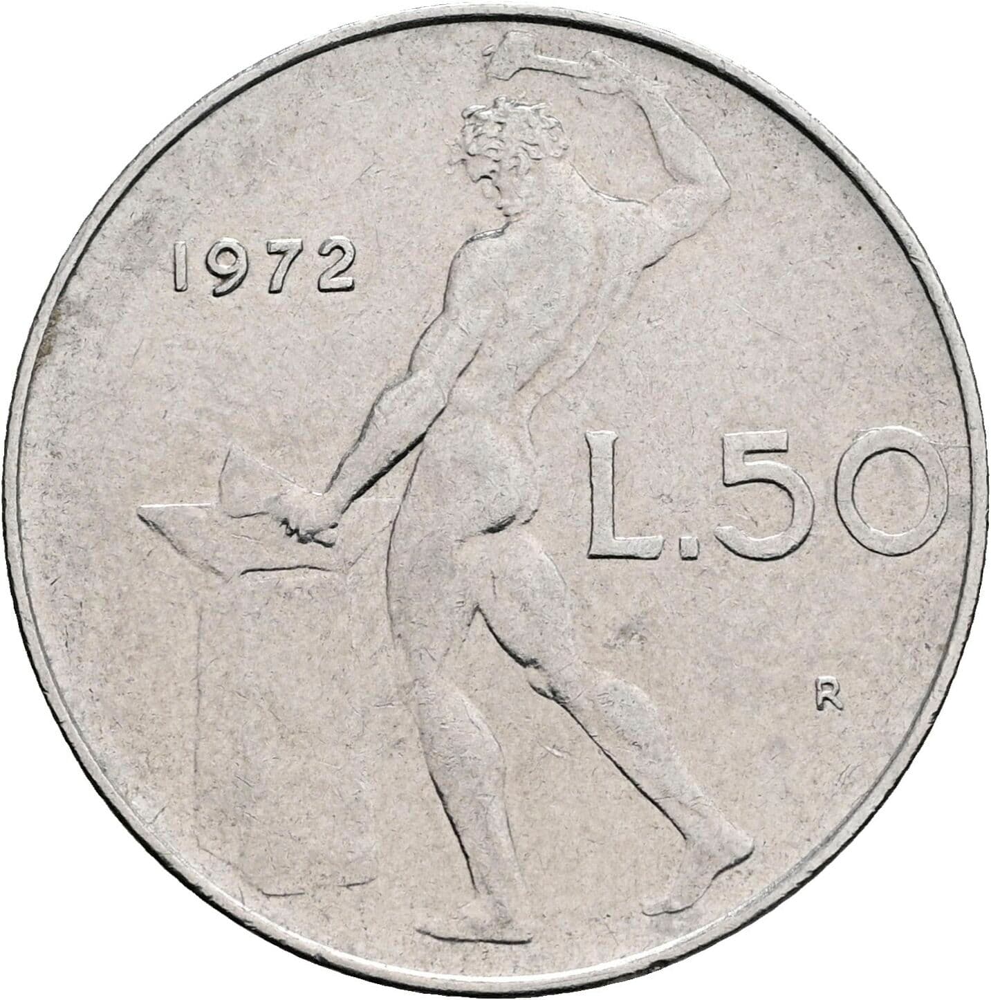 50 Lire 1972 – Rückseite