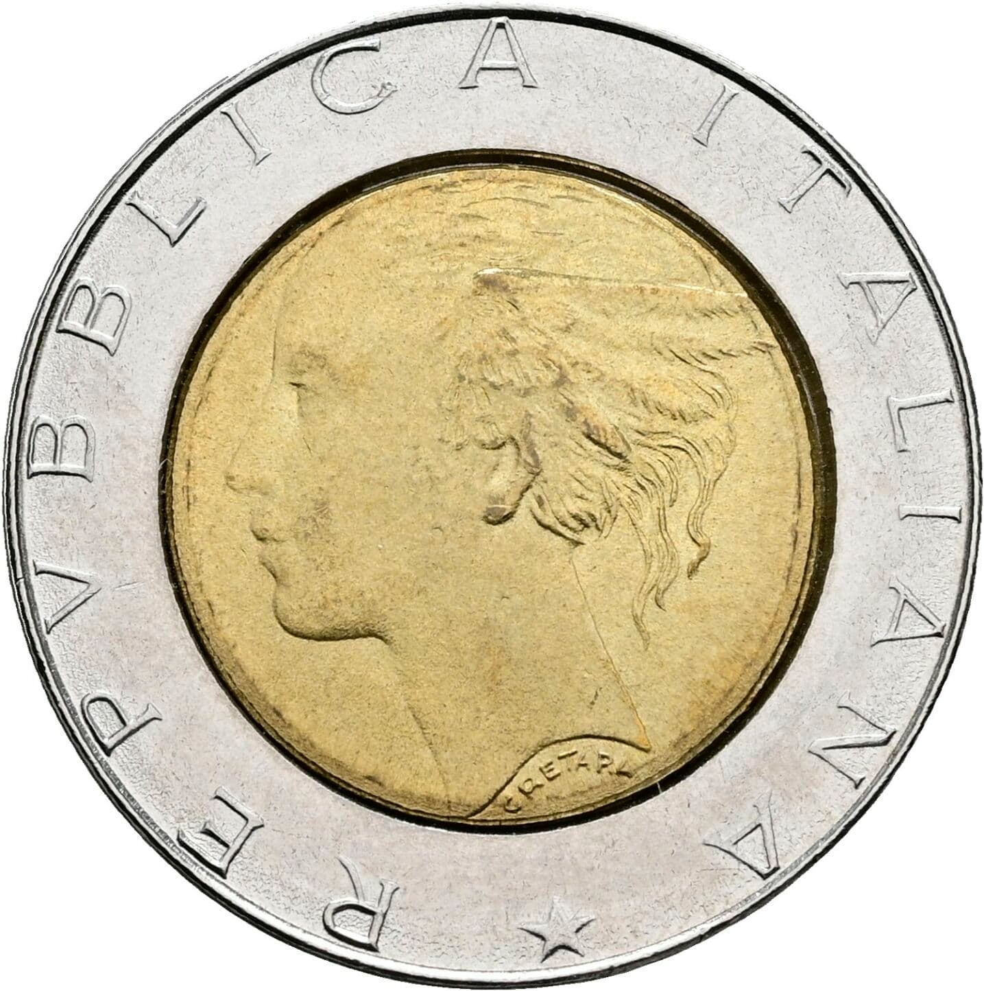 500 Lire 1989 – Rückseite