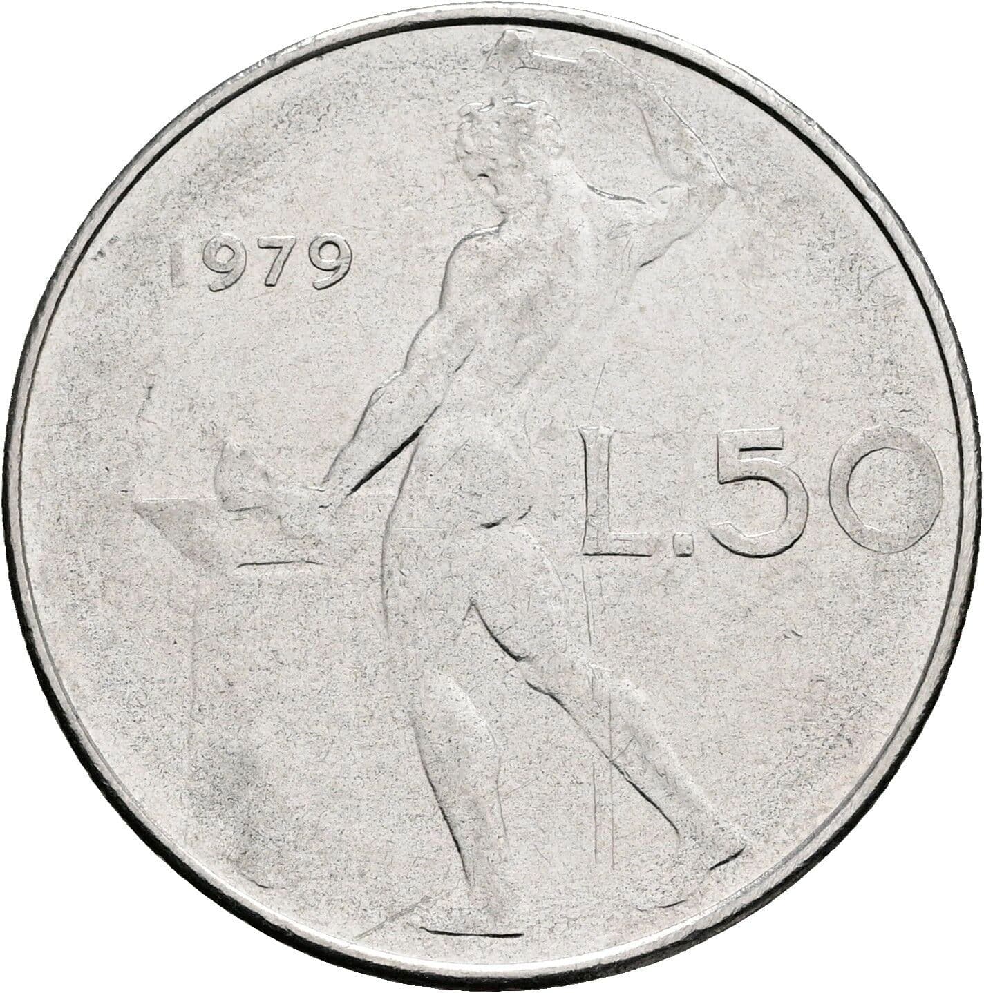 50 Lire 1979 – Rückseite