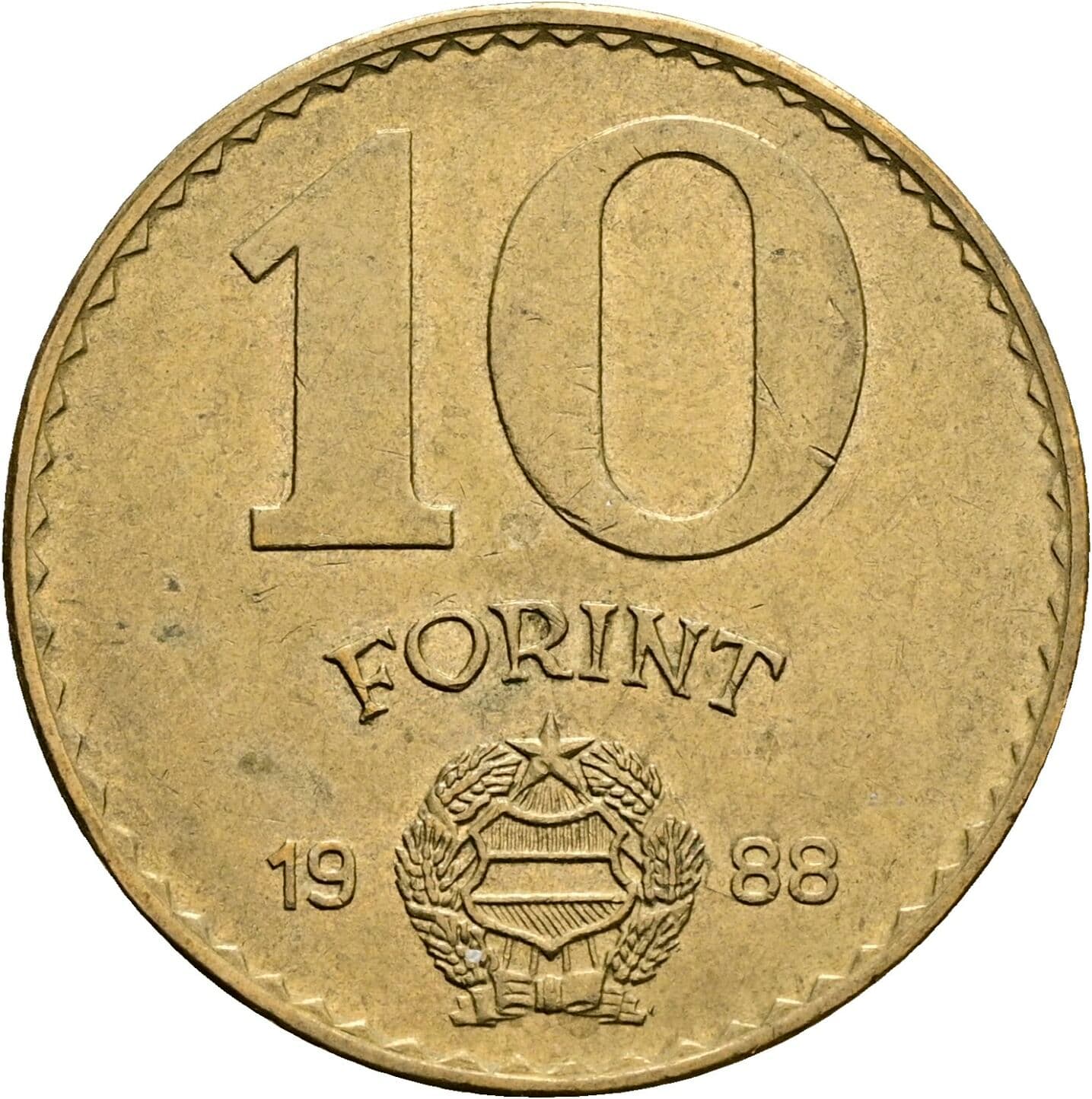 10 Forint 1988 – Vorderseite