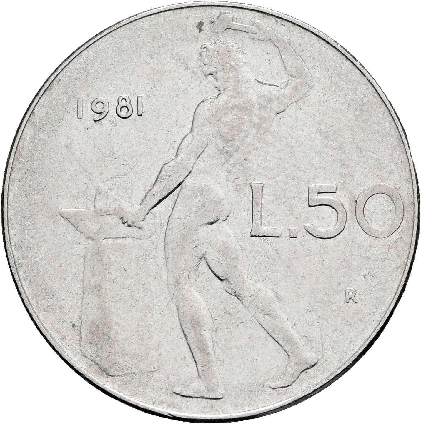 50 Lire 1981 – Rückseite