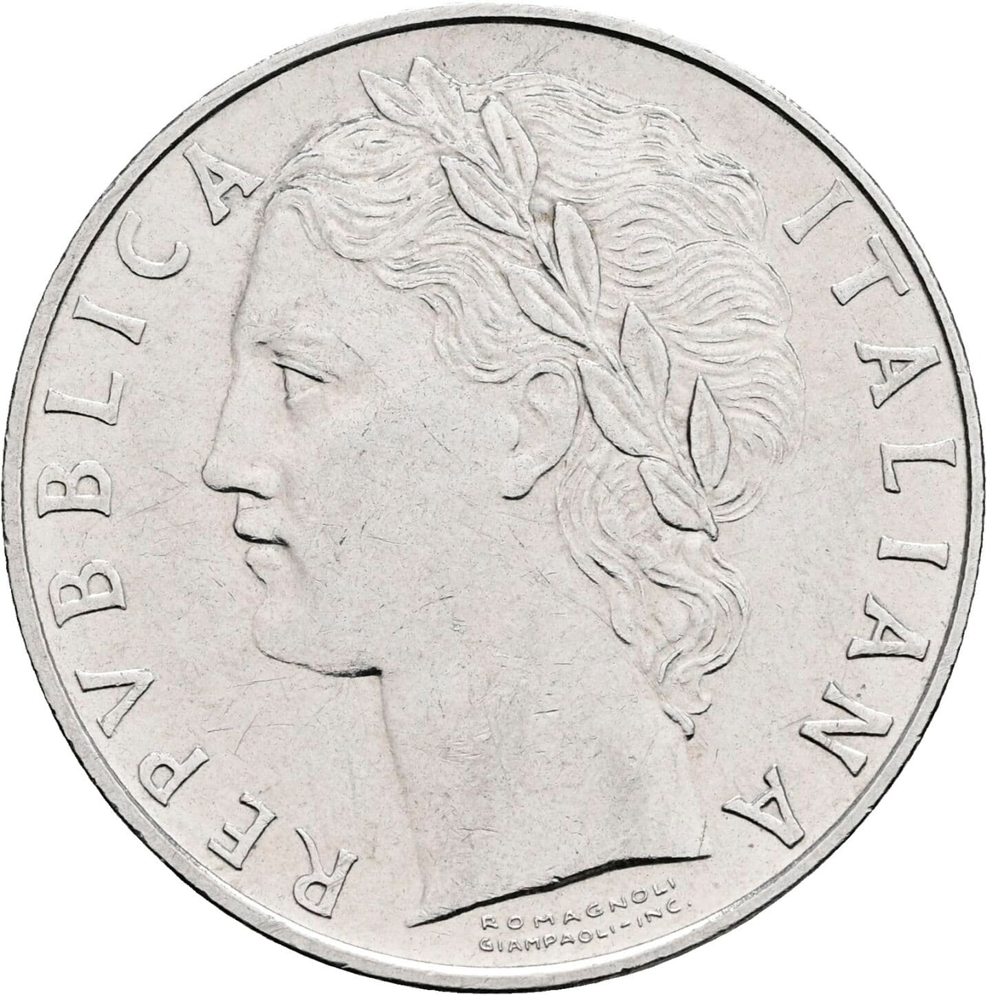 100 Lire 1975 – Vorderseite