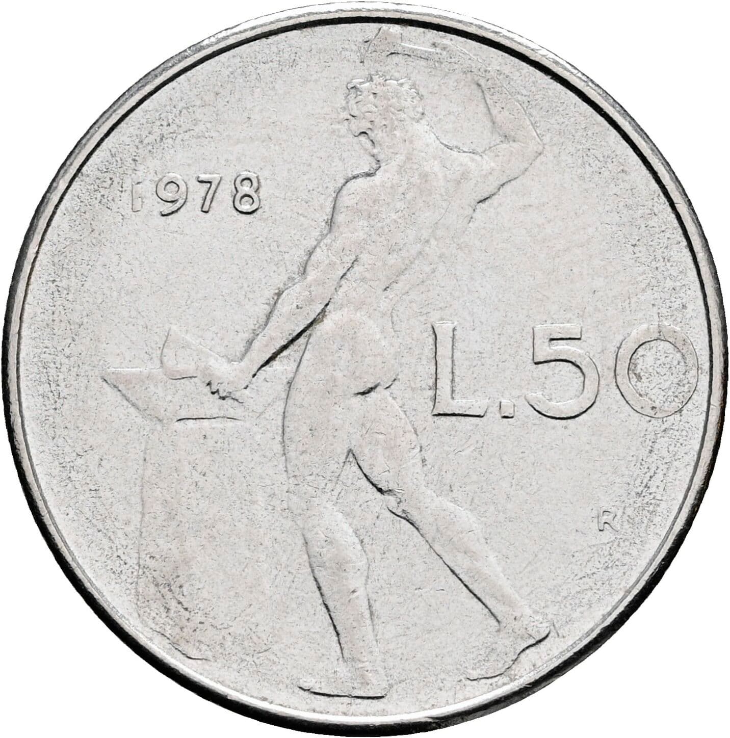 50 Lire 1978 – Rückseite